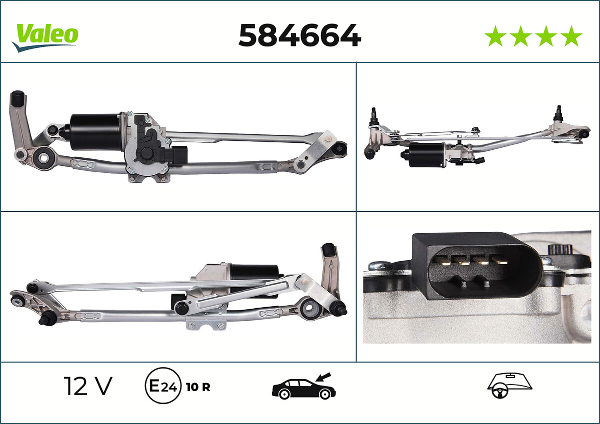 Moteur d'essuie-glace VALEO 584664